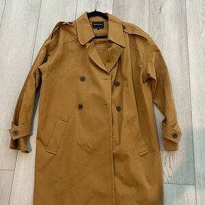 Something Navy Camel Trench Coat